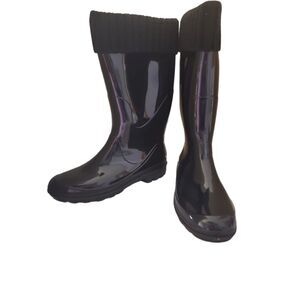 New Kamik Black Kelly Rain Boots Size 9